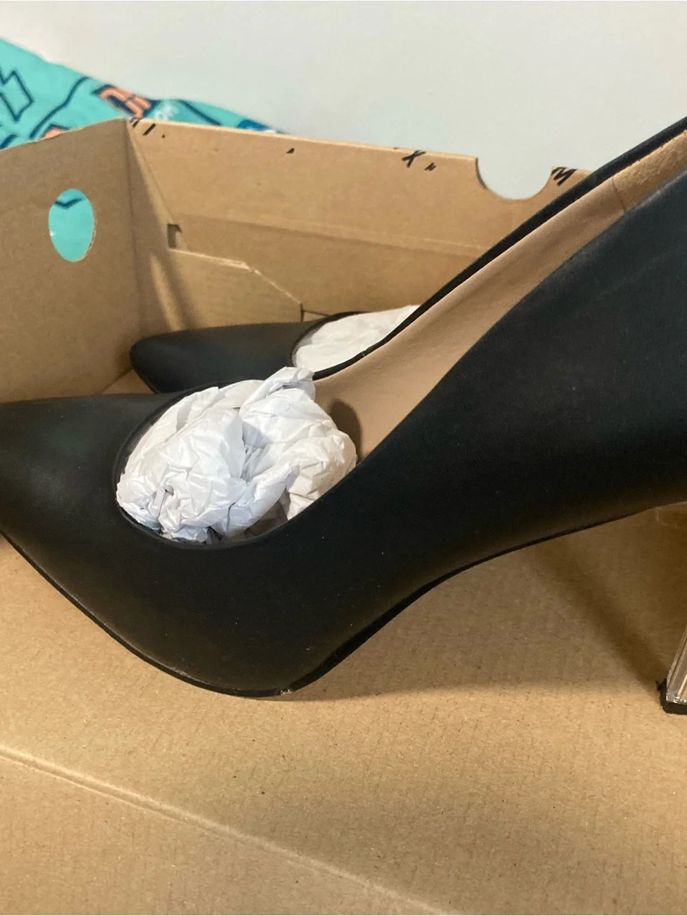 Mix No. 6 Black Pointed Toe Stiletto Pumps with Metallic Heel